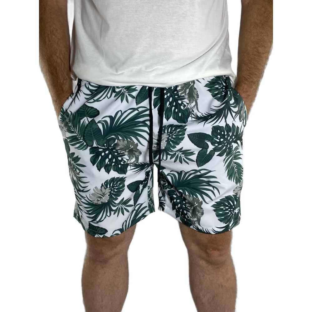 Short Mauricinho Estampado com Elastano Tactel Grosso Masculino Adulto Praia Verao Piscina Academia
