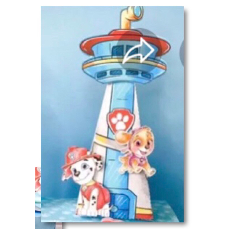 Kit festa 10 pirâmides  Lembrancinhas Personalizadas -Patrulha Aquarela -caixinhas personalizadas