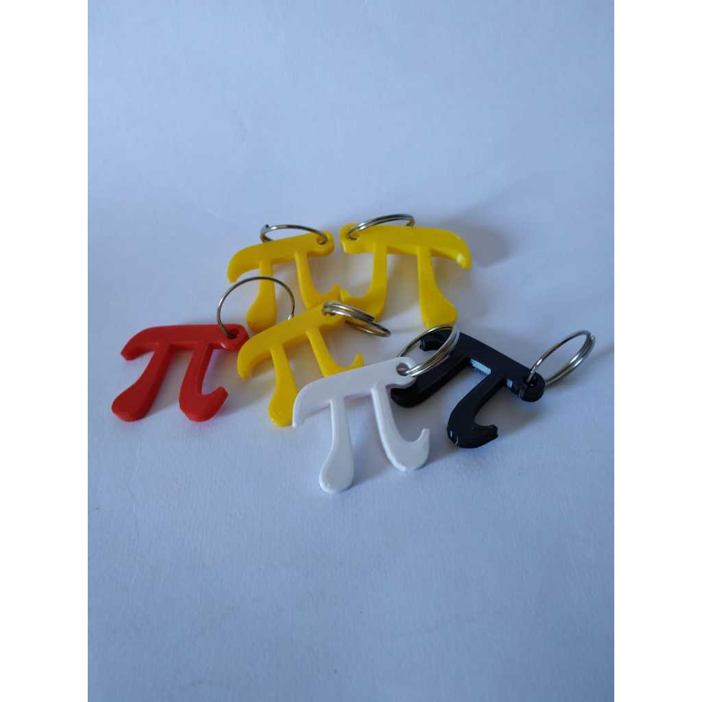 Chaveiros Letra PI - Kit 12 unidades - Curso de matemática - Impressão 3d