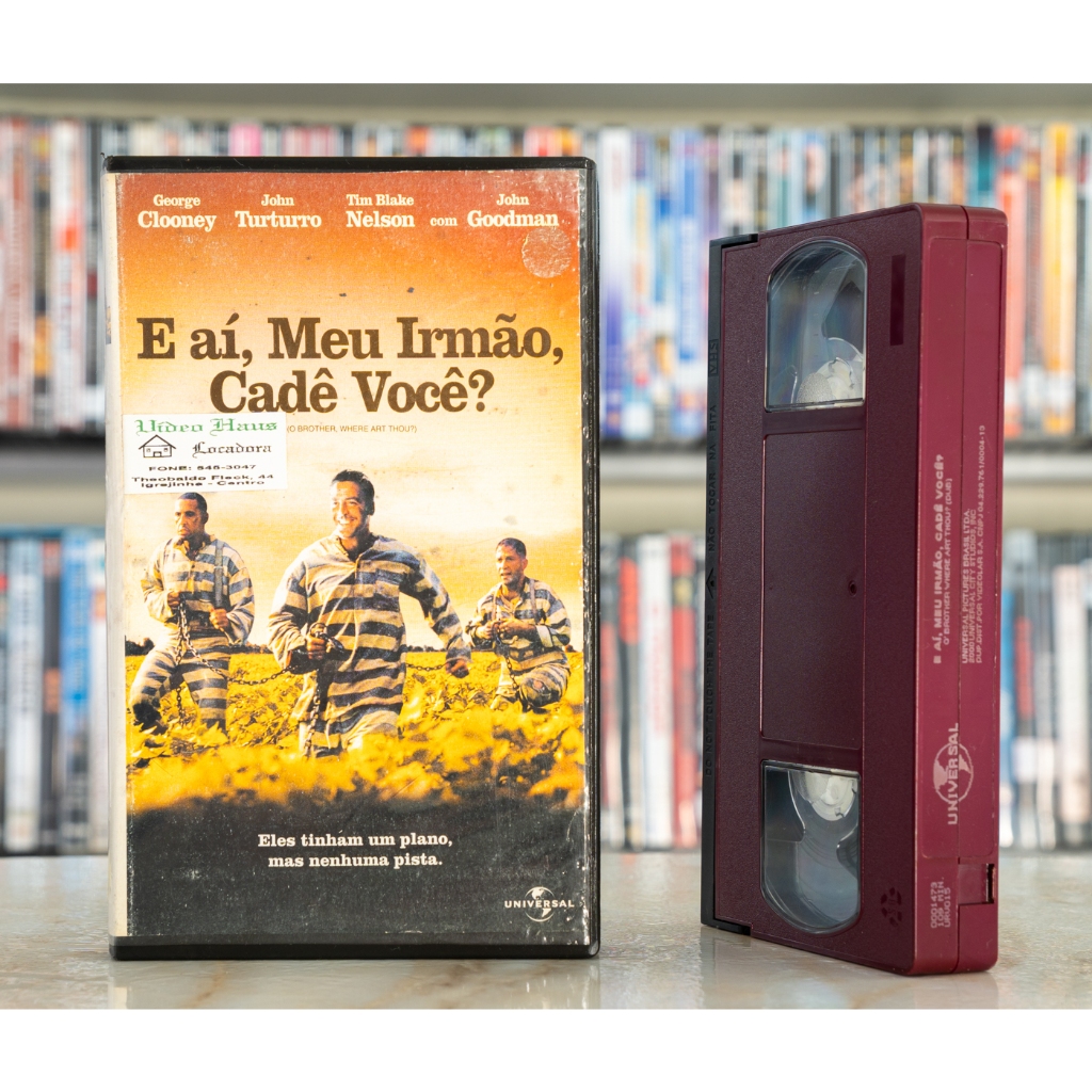VHS E Aí, Meu Irmão, Cadê Você? - DUBLADO - George Clooney John Goodman - Original - Fita de Vídeo Filme (Adesivo no Encarte)