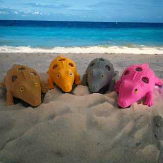 Kit Com 1/2/4/6 Jacaré Squishy Colorido De Apertar Fofinho Mar em Oferta na Shopee