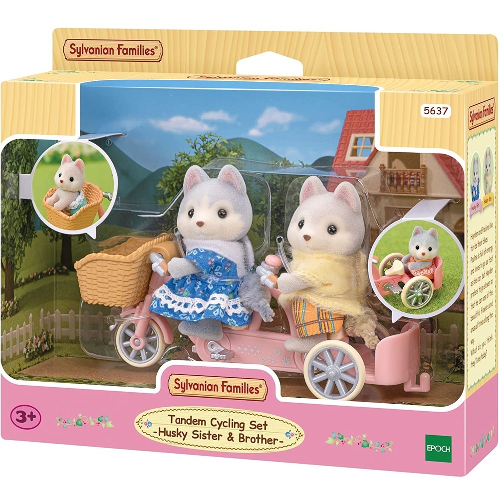 Sylvanian Families Bicicleta Dupla Irmãos Huskys - 5637 em Oferta na Shopee