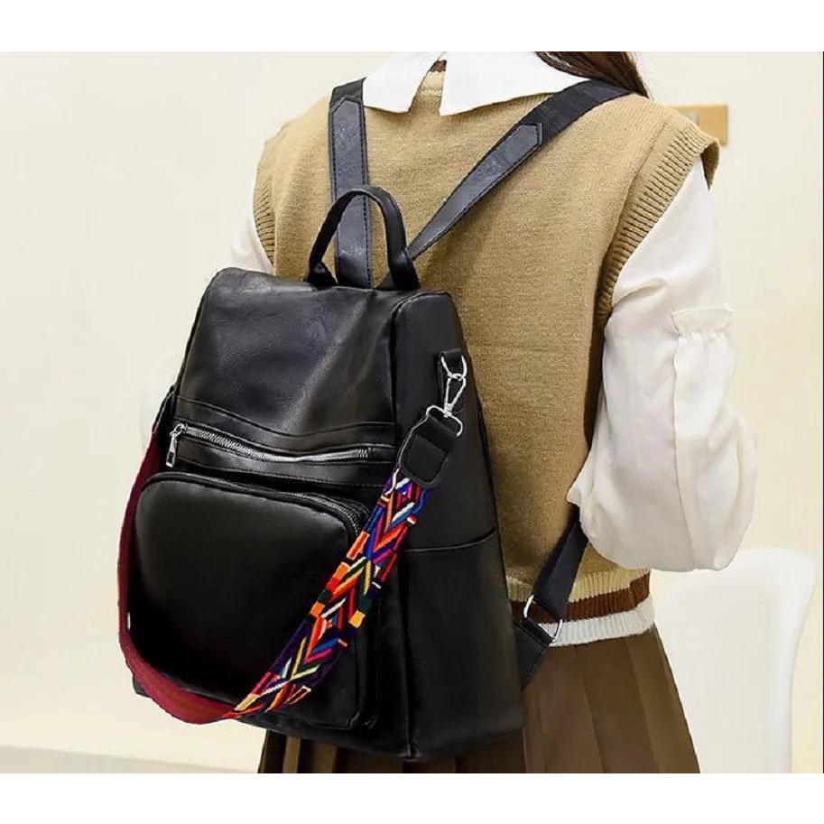 Mochila De Couro Vintage Alta Qualidade Passeio Ombro