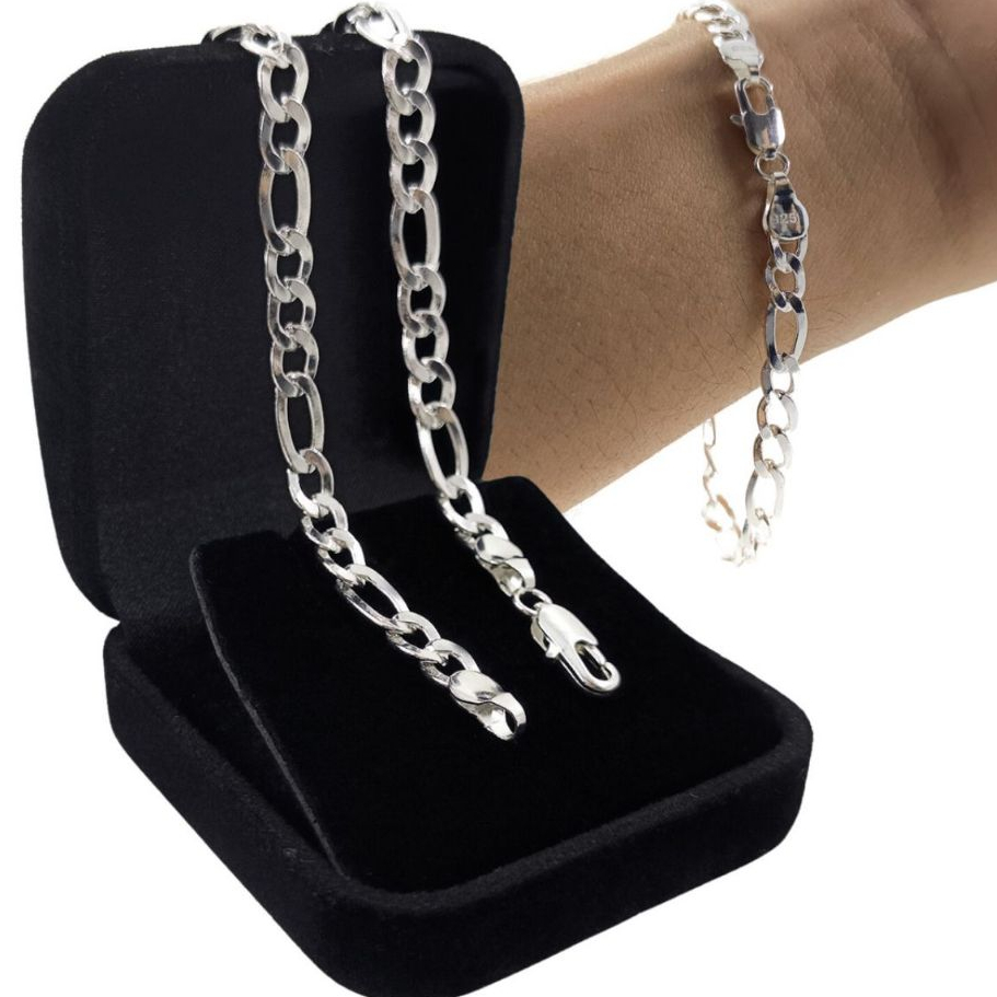 Pulseira 3X1 Masculina a Prata 925 Legitima Antialérgico em Oferta na Shopee