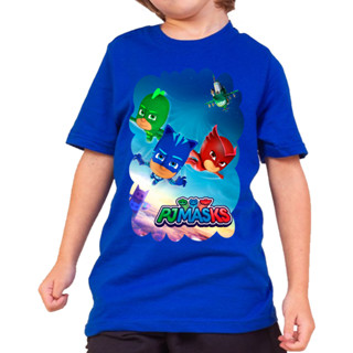 Camisa-Camiseta Infantil Pj Mask T-shirt Blusa unissex 100% Algodão Envio imediato em Oferta na Shopee
