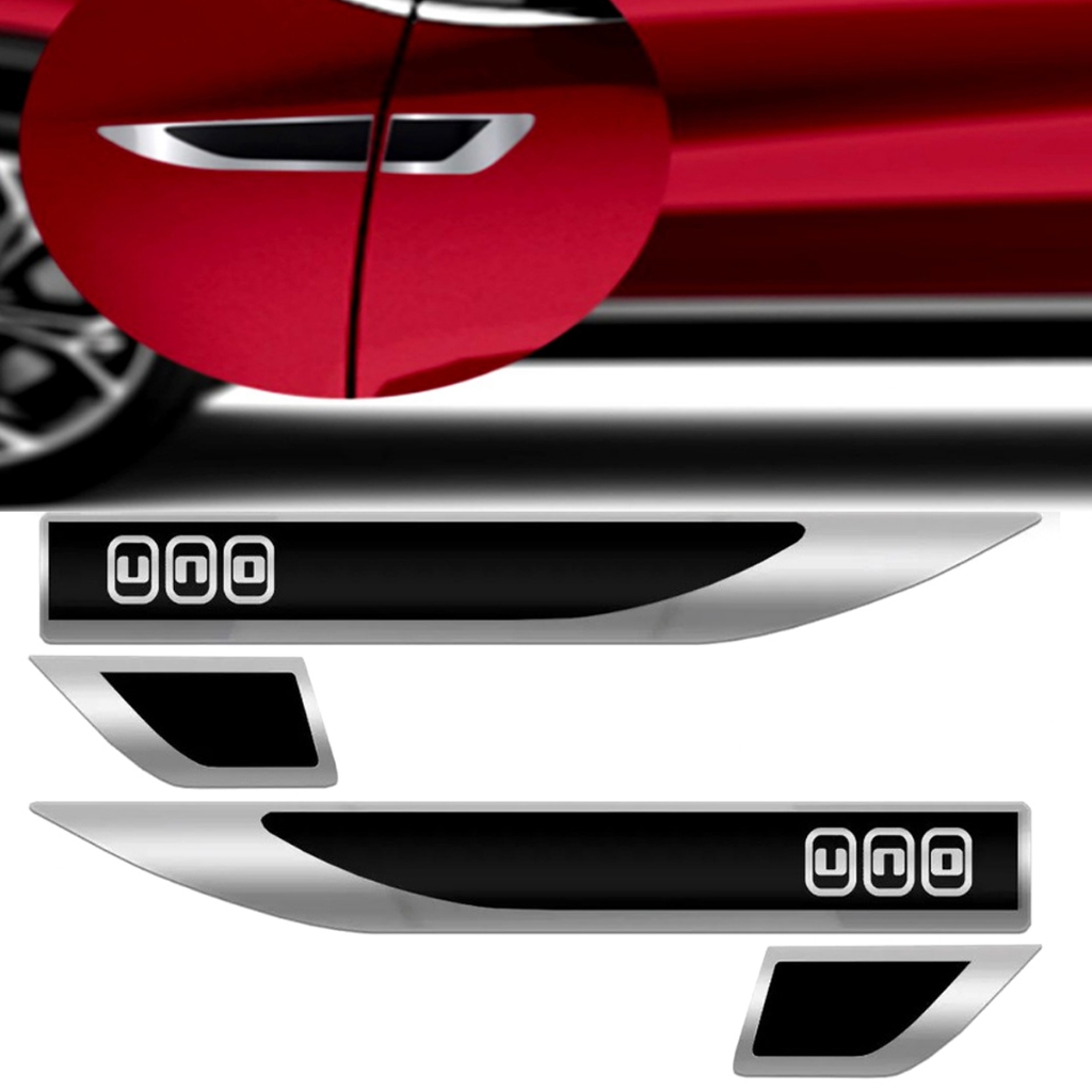 Par Emblema Lateral Resinado Aplique Adesivo Paralama Porta Compativel com Novo Uno Vivace Way Drive