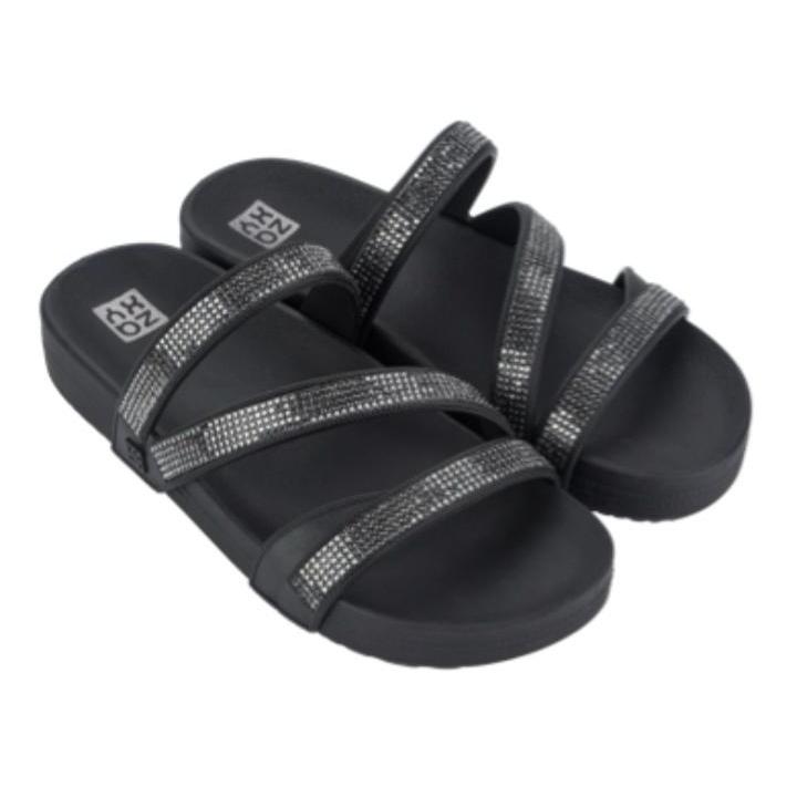 Chinelo Tamanco Slide Zaxy Feminino Com Brilho Glow