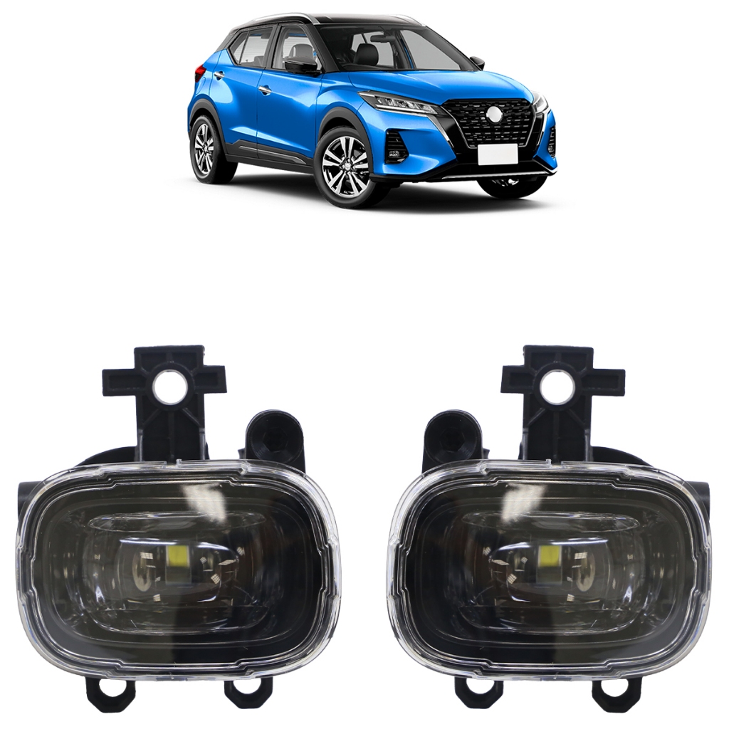 Farol Milha Auxiliar Kicks 2022 2023 2024 Led Lente Lisa Acrilico - Spare Parts and Accessories for Vehicles