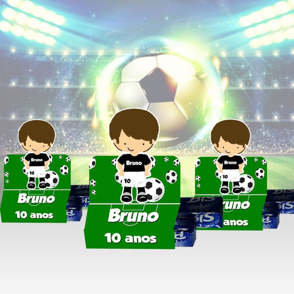 Caixinha porta chocolate futebol doce surpresa aniversario lembrancinha festa personalizada