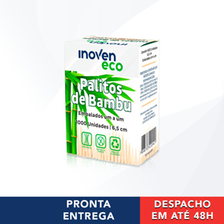 1000 Palitos De Dente e Petisco De Bambu Natural Embalados Um a Um em Oferta na Shopee