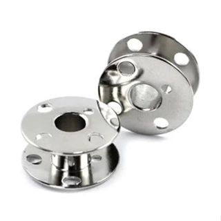 Bobina Metal Baixa 4 furos 10, 20 ou 30 Unidades Carretilha Metal Maquina Costura Caseira Domestica em Oferta na Shopee