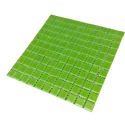 Pastilha de Vidro Verde 2,5x2,5 placa de 30X30 Detallli código DVA 009 em Oferta na Shopee