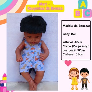 Roupa / Roupinha para boneca bebê reborn de 45cm Menino
