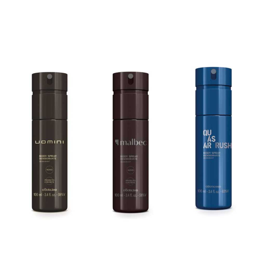 Body Spray desodorante masculino  Malbec/Uomini/Quasar 100ml - O Boticário
