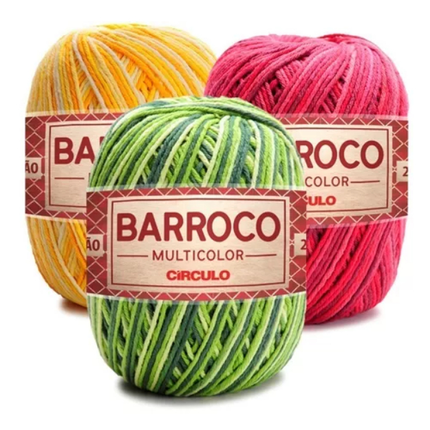 Barbante Barroco Multicolor Nº6, 200g, Círculo