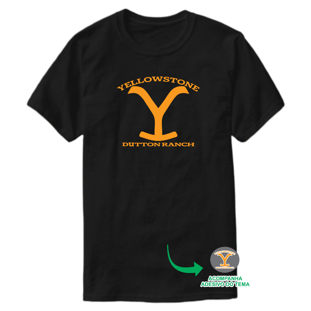 Camiseta Camisa Blusa Estampada Série Yellowstone John Dutton 1883 Country Cowboy Ranch Masculina Fã