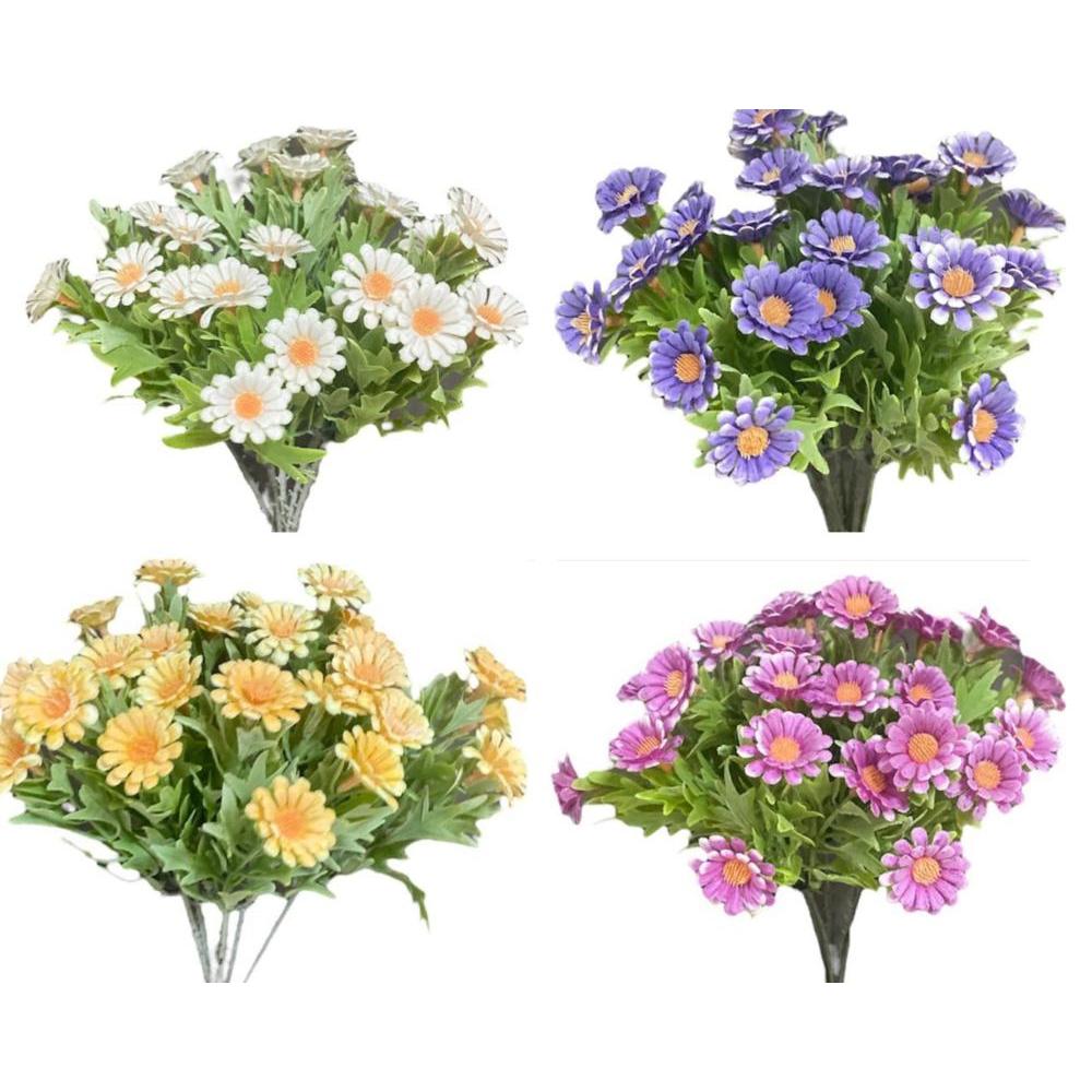 Buquê De Mini Margarida Artificial -Diversas Cores-Decoração/Arranjos/Casamento Flores