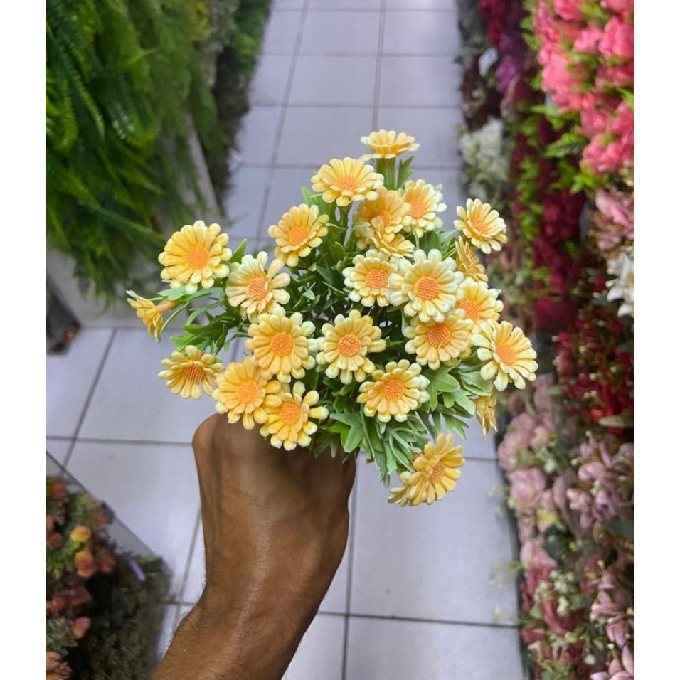 Buquê De Mini Margarida Artificial -Diversas Cores-Decoração/Arranjos/Casamento Flores — imagem 2 de 2