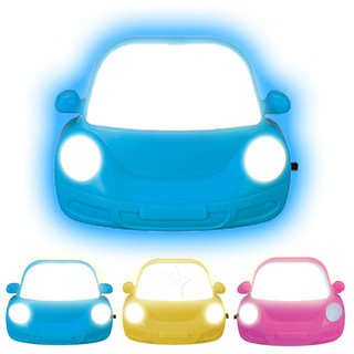 Luminária Infantil Abajur Temático Carrinho Quarto Bebê LED Noturna Sono Tomada Bivolt Liga Desliga