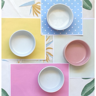 Comedouro de Porcelana Color para Ave Cão Gato Coelhos Pet 300ml em Oferta na Shopee