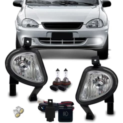Kit Farol De Milha Auxiliar Neblina Lâmpada Compatível Corsa Classic 2003 2004 2005 2006