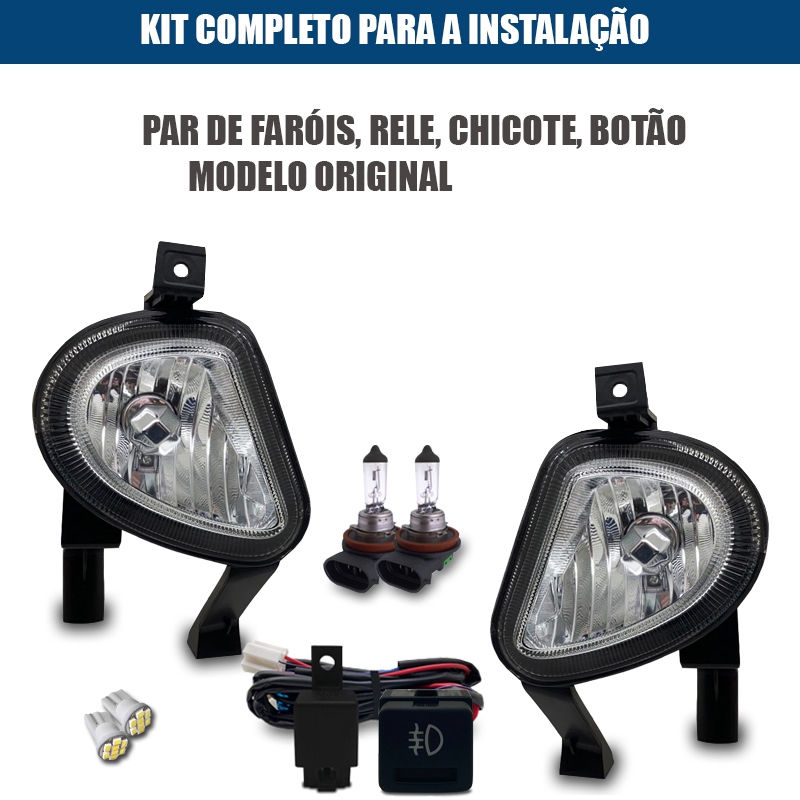 Kit Farol De Milha Auxiliar Neblina Lâmpada Compatível Corsa Classic 2003 2004 2005 2006 · foto 2