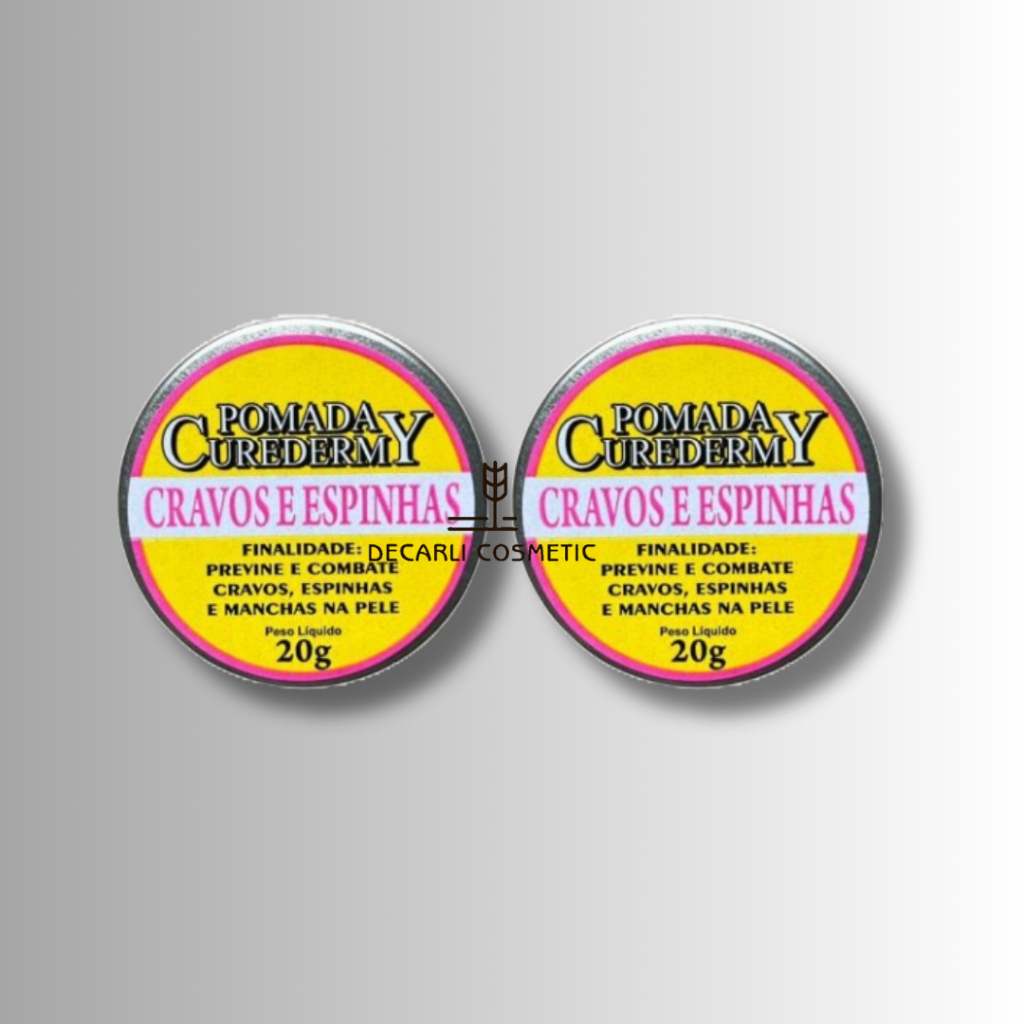 2 UN Pomada Cravos e Espinha curadermy 20g