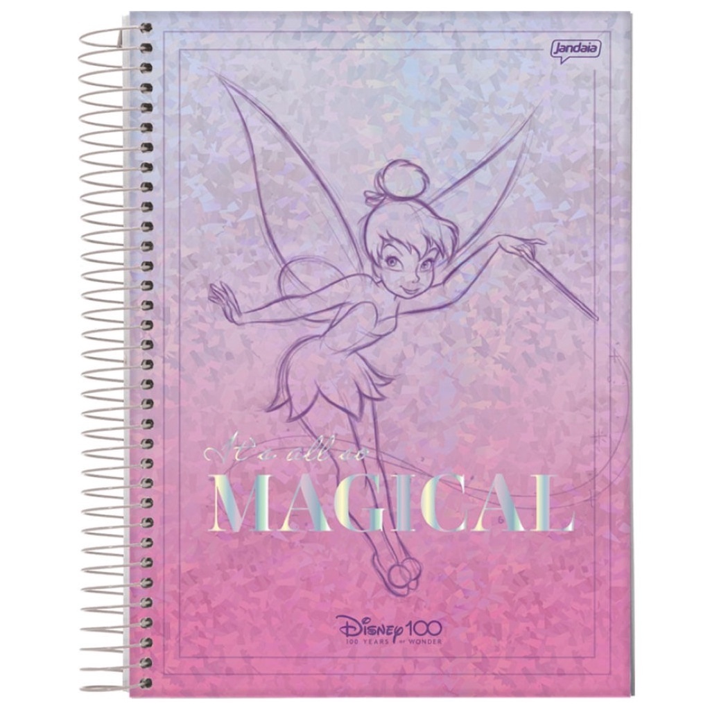 Caderno Capa Dura 96 ou 80 folhas do Olaf, Elza, Yoda, Sininho, Pooh, Minnie, Mickey, Frozen, Disney 100th e Capricho