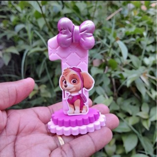 Vela biscuit Patrulha canina Skye topo de bolo aniversário em Oferta na Shopee