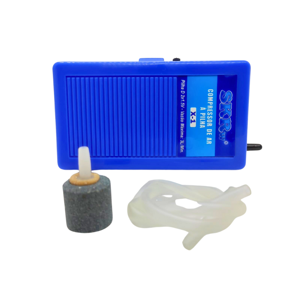 Compressor De Ar A Pilha Para Aquário Ou Pesca - Sakura X-1