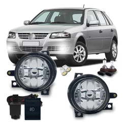 Kit Farol Milha Gol Parati Saveiro G4 Botão Original Painel Com Lampadas