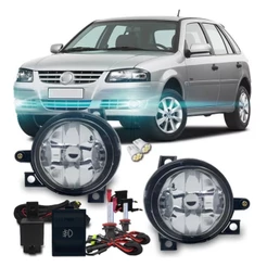 Kit Farol Milha Neblina Gol G4 Saveiro Parati Botao Modelo Original + Xenon 8000k