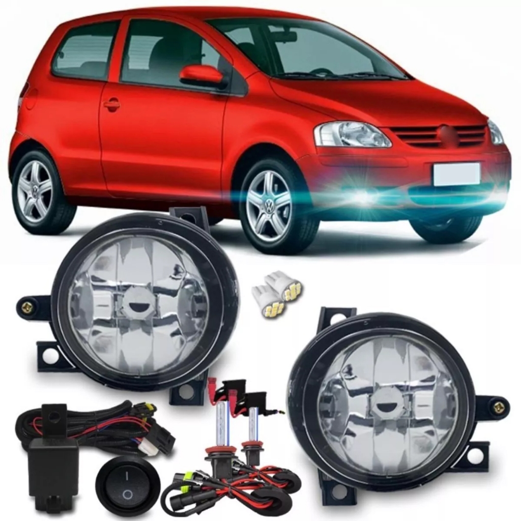 Kit Farol Milha Fox 2003 04 05 06 A 09 + Kit Xênon 8k