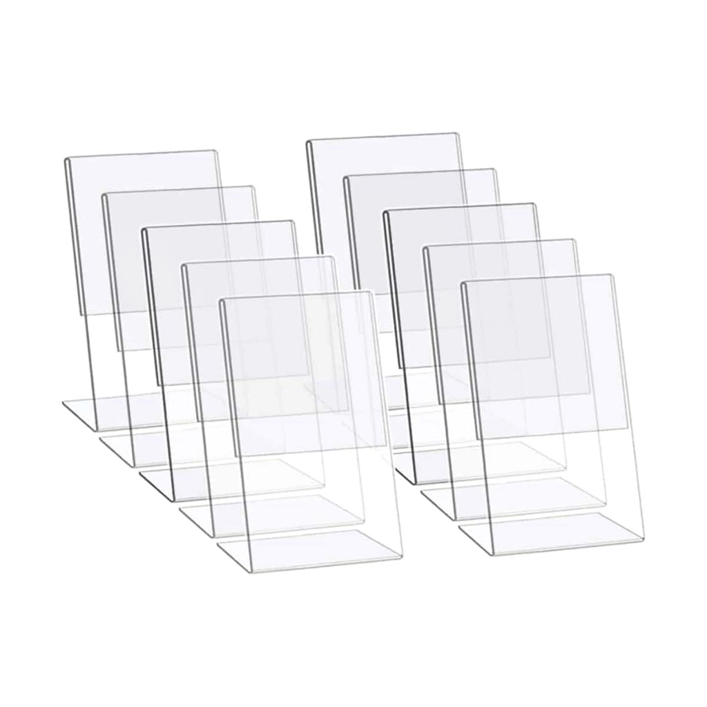 10 Unidades Display Expositor Acrilico PS Cristal L Tamanho A6 10x15cm Vertical