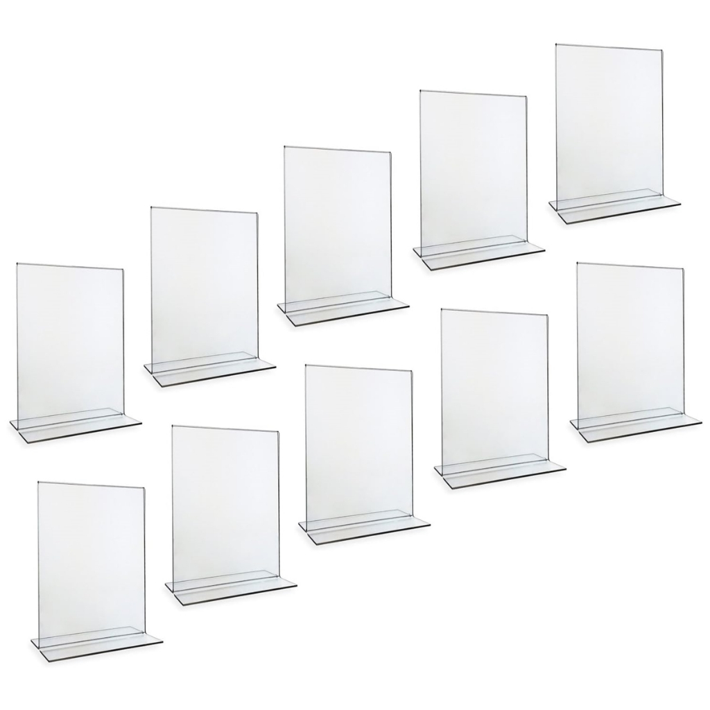 10 Display Expositor Acrilico PS Cristal T Tamanho A6 10x15cm Vertical