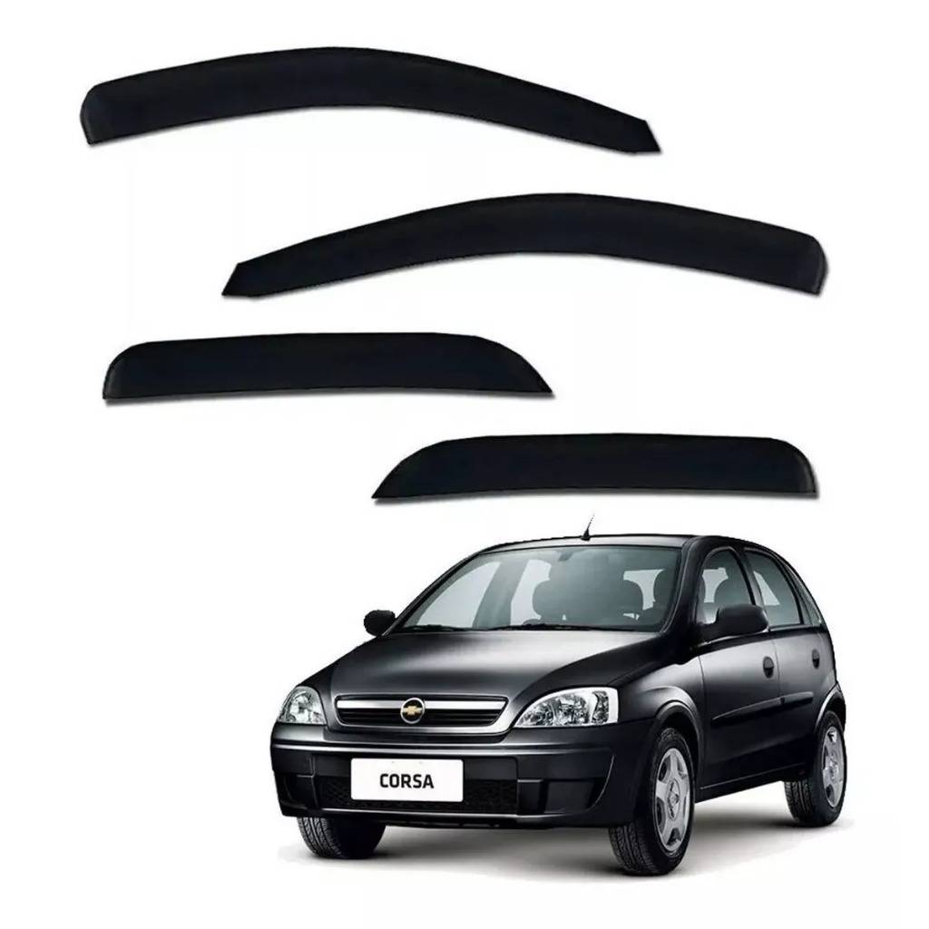 Calha De Chuva Novo Corsa 4p Hatch E Sedan 2002 Á 2012 Fumê