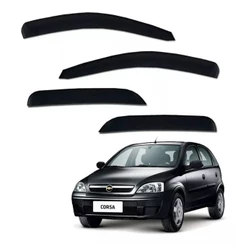 Calha De Chuva Novo Corsa 4p Hatch E Sedan 2002 Á 2012 Fumê