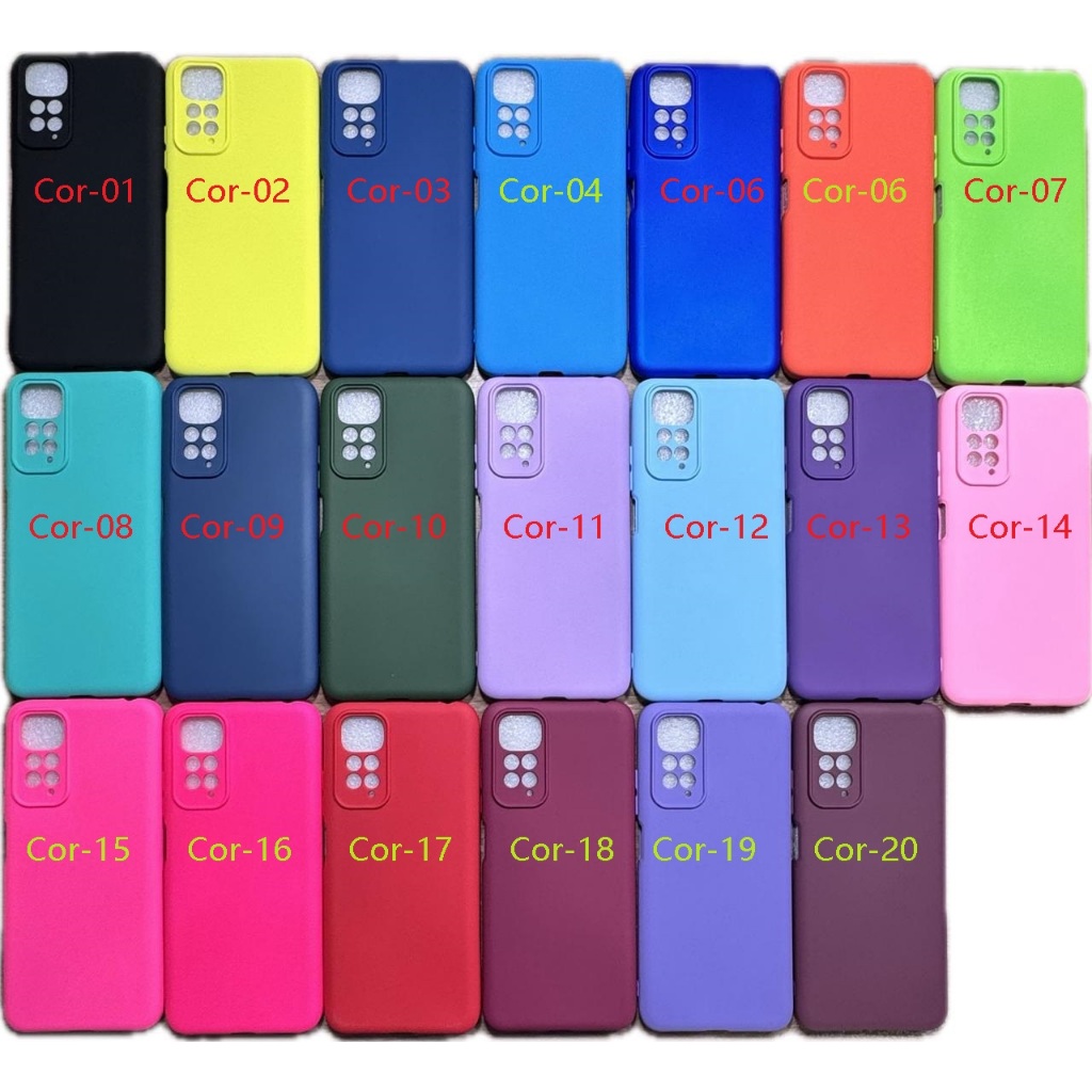 Capa Capinha Anti impacto Para CelularRedmi Note 11 / Note 11S 4G - Com Interior Aveludado de Silicone / 014XM - CP 014