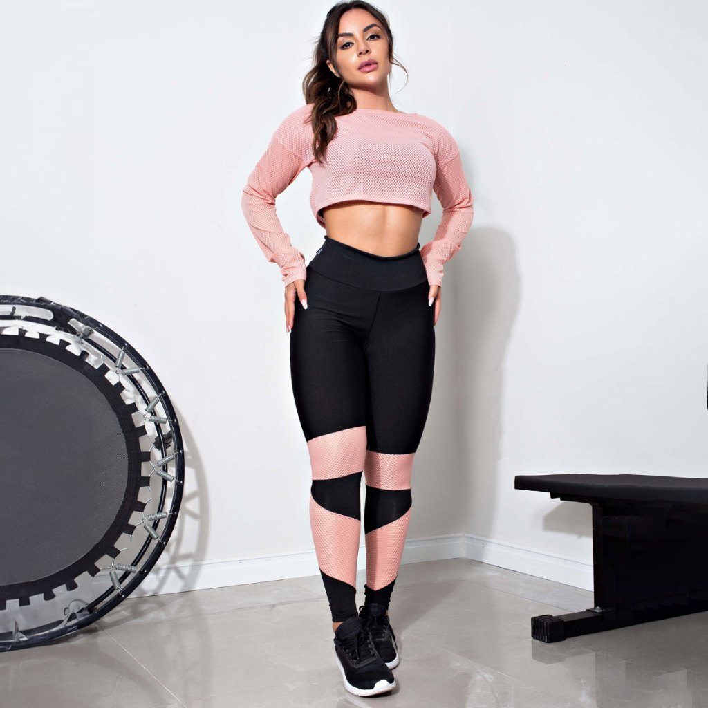 Conjunto Fitness para Malhar Calça Legging e Top Dry em Oferta na Shopee