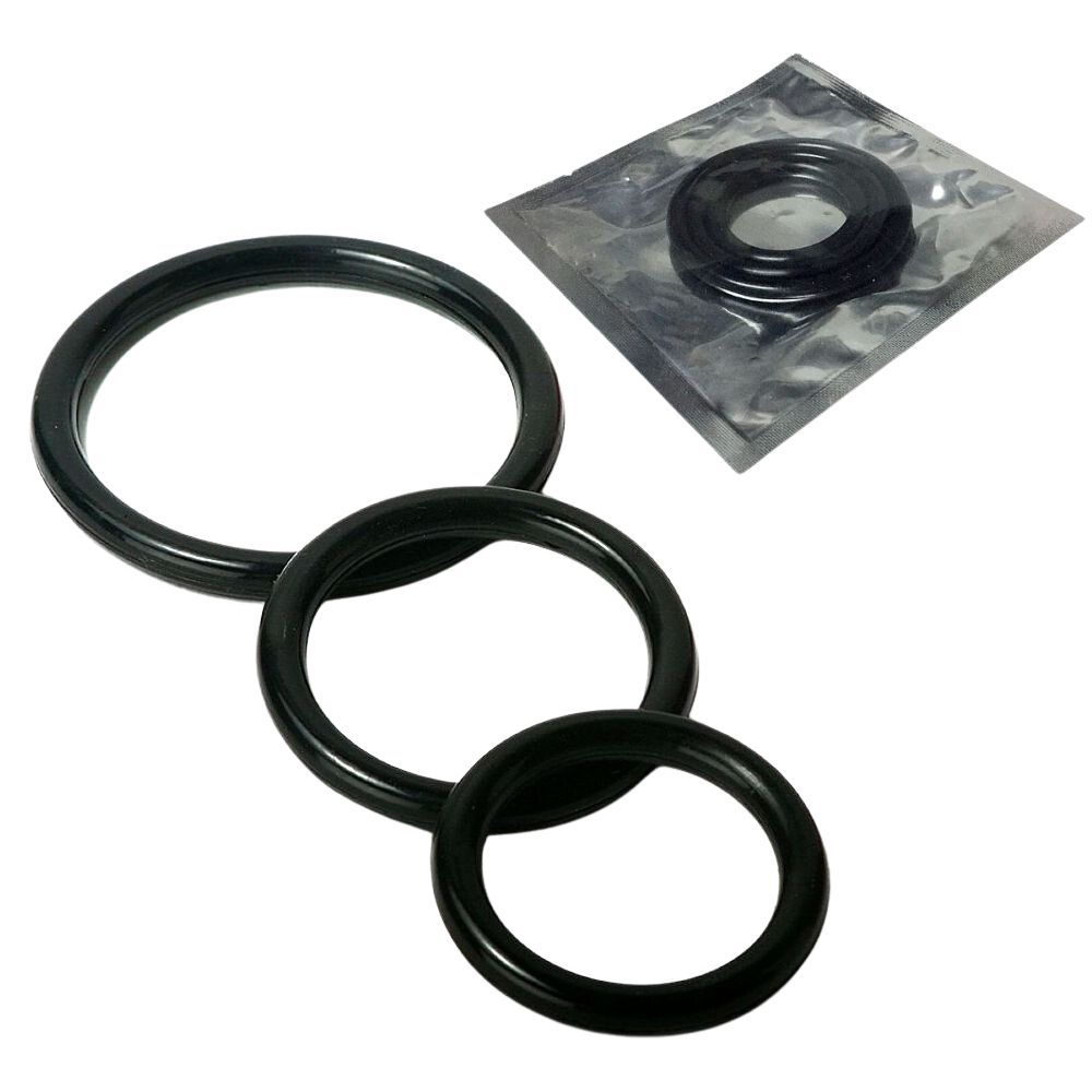 3 Anéis Peniano Retardador Ejaculação Diferentes Tamanhos Preto - sex shop em Oferta na Shopee