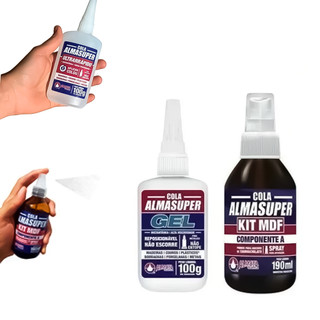 Kit Moveleiro Cola MDF + Ativador Primer Colagem Rápida Acelerador Anti Entupimento Aplicou Colou em Oferta na Shopee