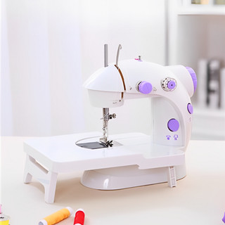 Mini Maquina De Costura Portátil Elétrica Com Pedal Bivolt + Mesinha Extensora