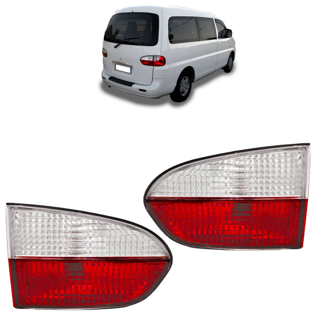 Lanterna Traseira  H1 Starex 2000 2001 2002 2003 2004 Bicolor Mala Lente Estriada Acrilico em Oferta na Shopee