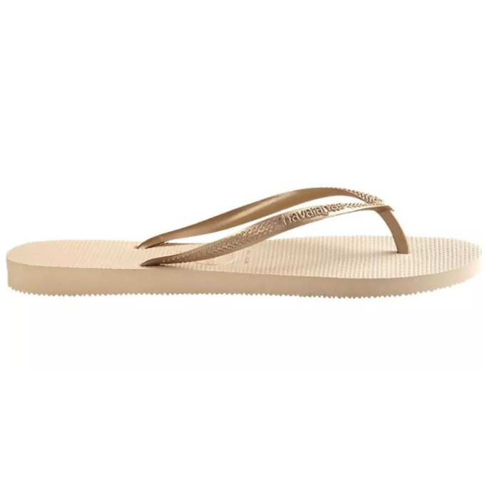 Chinelo feminino Havaianas SLIM - Areia/Dourado claro - Chiquérrima !