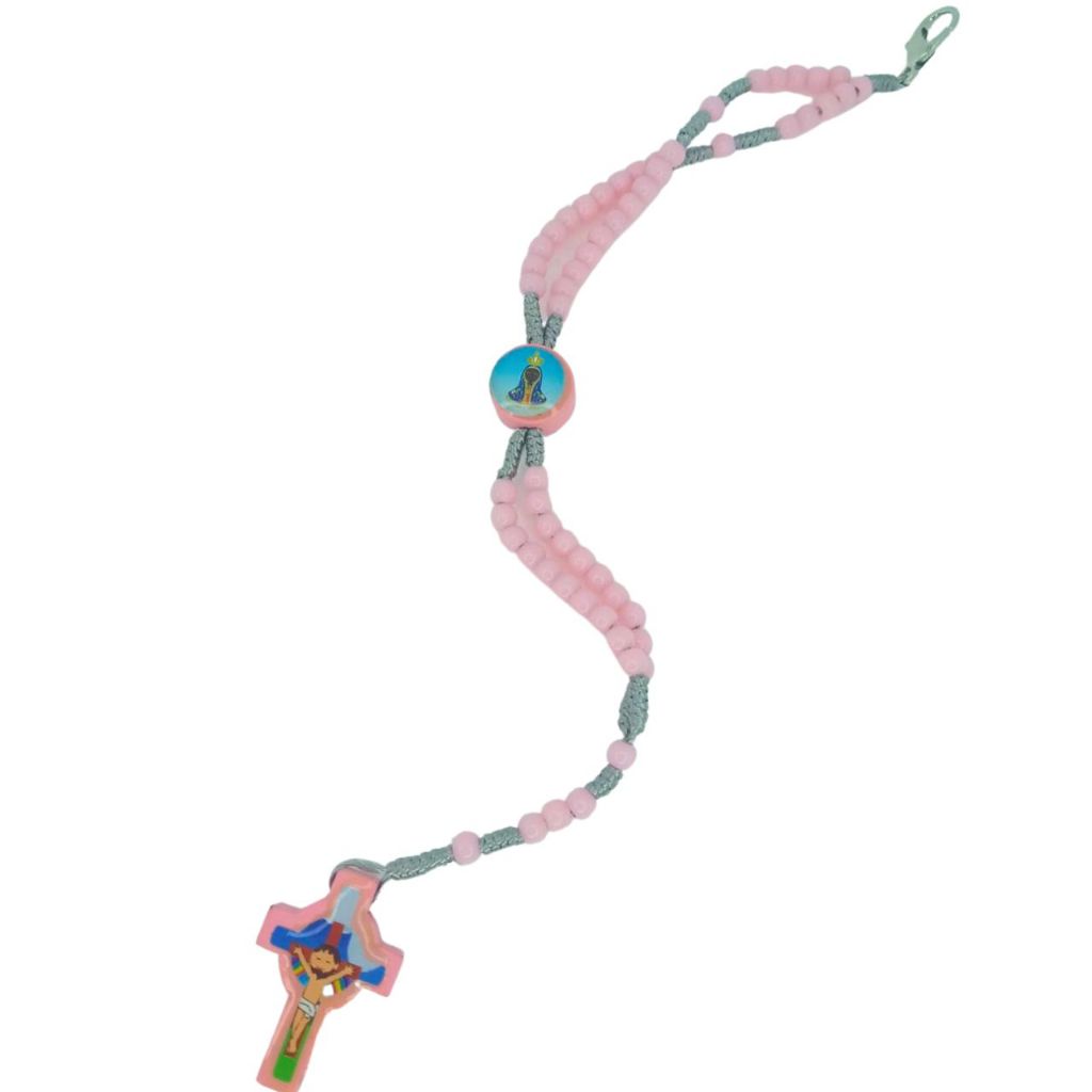 Terço Pulseira Infantil Católico Oração do Santo Anjo