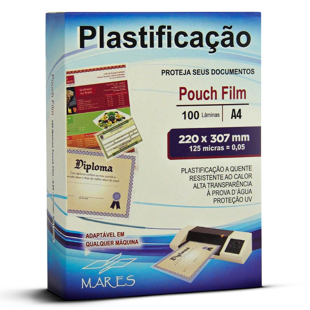 100 Folhas Polaseal A4 Plástico para Plastificação Pouch-Film 0,05 220x307 em Oferta na Shopee