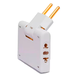 Adaptador De Tomada Articulado Dobrável Com 3 Saídas 10A Benjamin Flexível Até 250v Prático