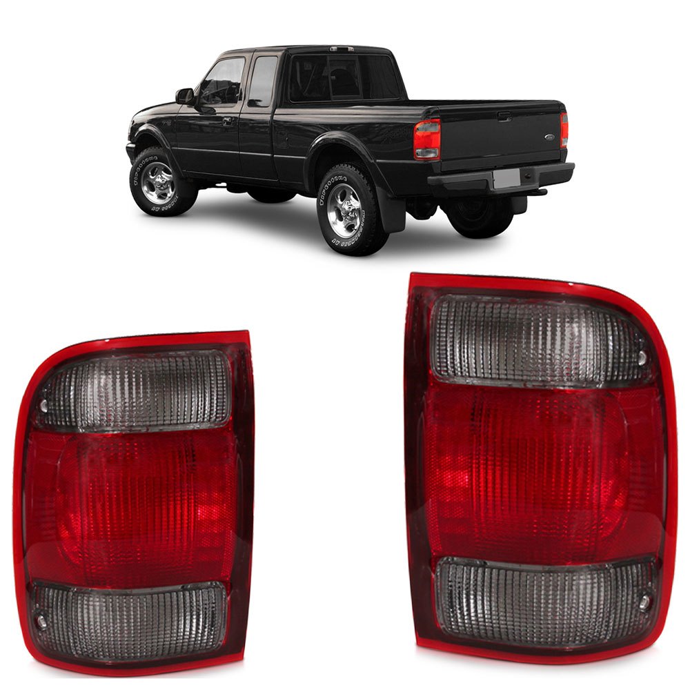 Lanterna Traseira Ranger 1998 1999 2000 2001 2002 2003 Bicolor Lente Estriada Acrilico em Oferta na Shopee
