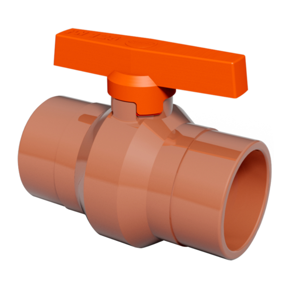 2 Unidades Registro De Esfera Solda Pvc Marrom Com Bitola 50mm Durín em Oferta na Shopee