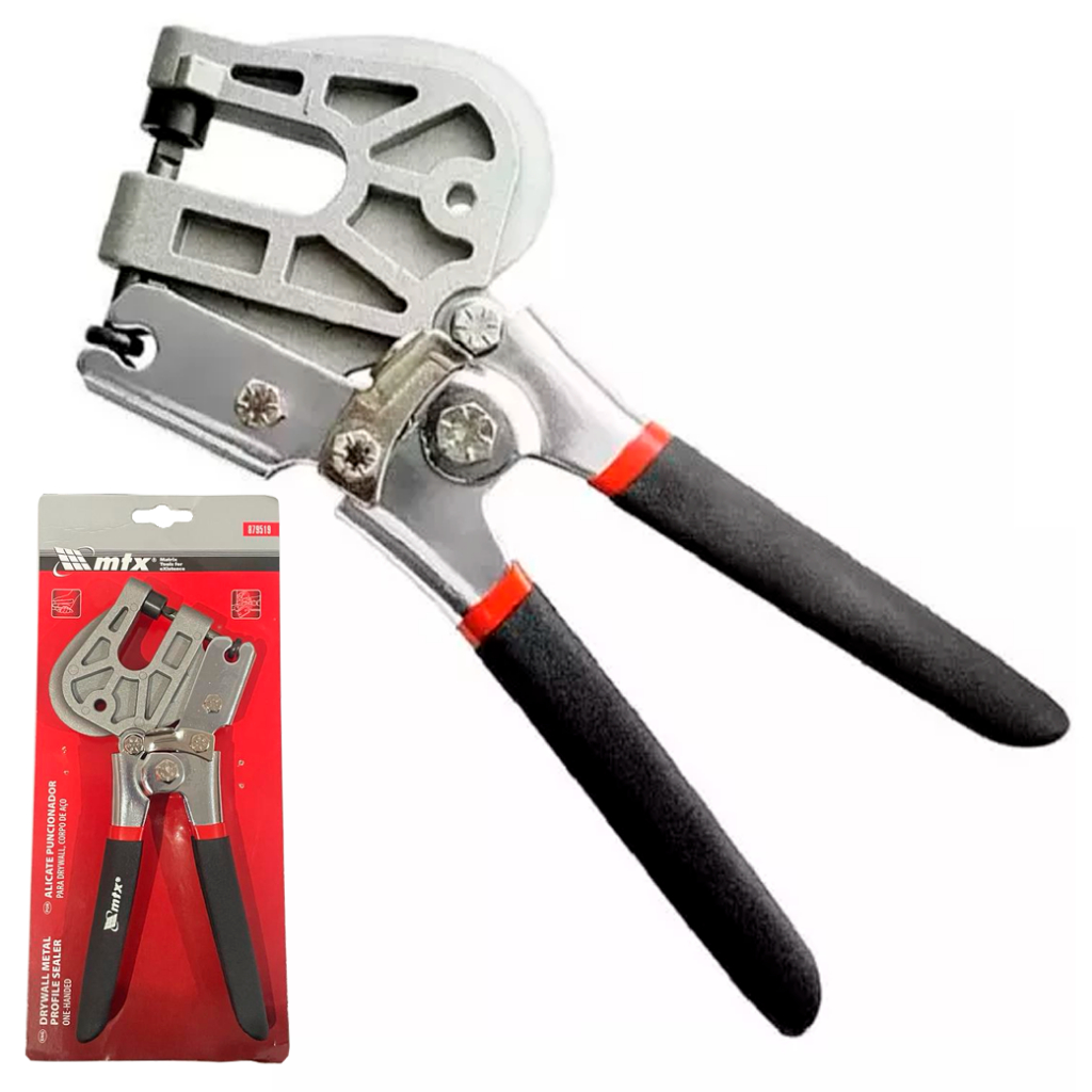 Alicate Puncionador Para Travar Montantes Drywall Uso Profissional - Mtx